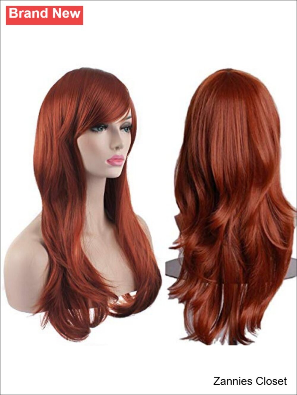 👻 28 Inch Long Wavy Curly Cosplay Wig